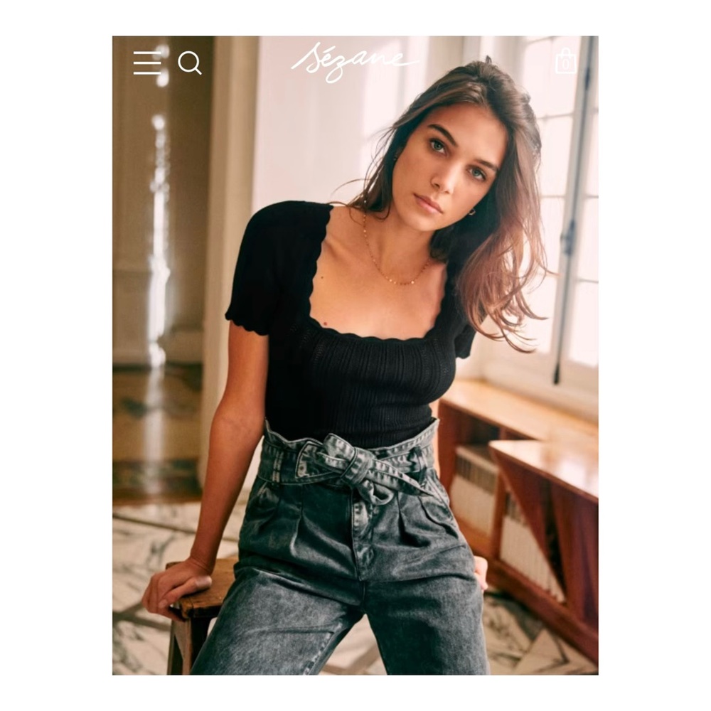 ▪️SÉZANE Austin High Rise Paper Bag Jeans▪️